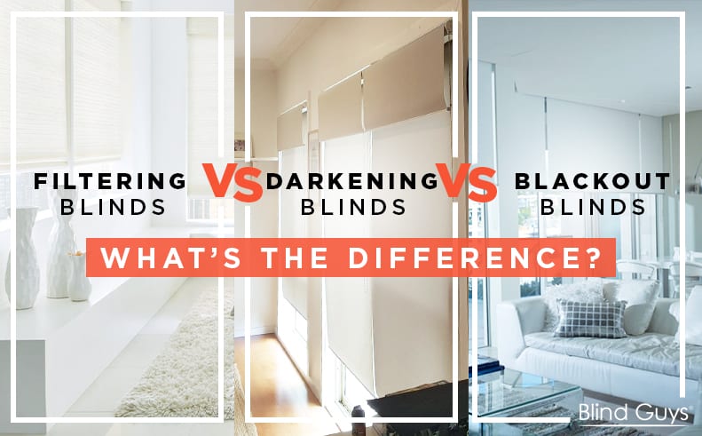 Darkening vs Filtering vs Blackout